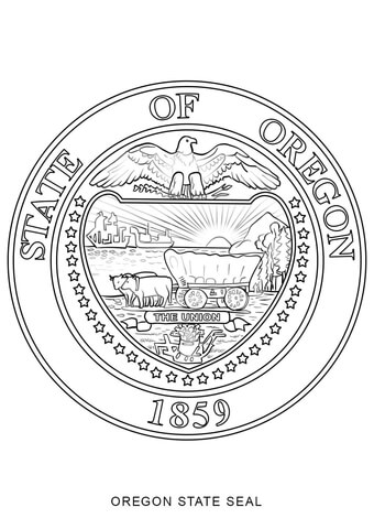 Oregon State Seal Coloring page