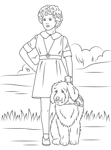Orphan Annie with One-Lung Coloring page