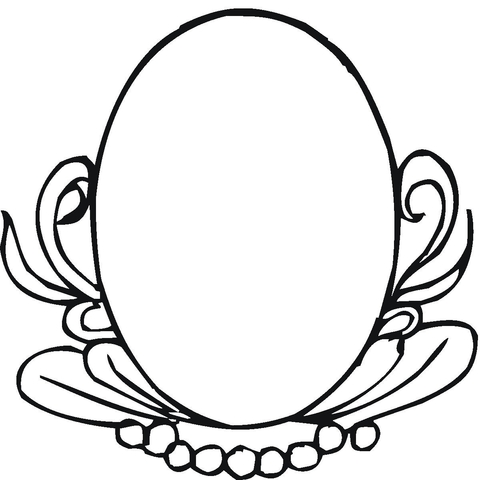 Oval Mirror  Coloring page