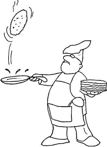 Chocolate roll cake Coloring page