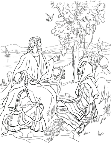 Parable of Mustard Seed Coloring page