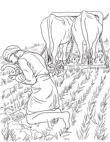 Parable of the Hidden Treasure Coloring page