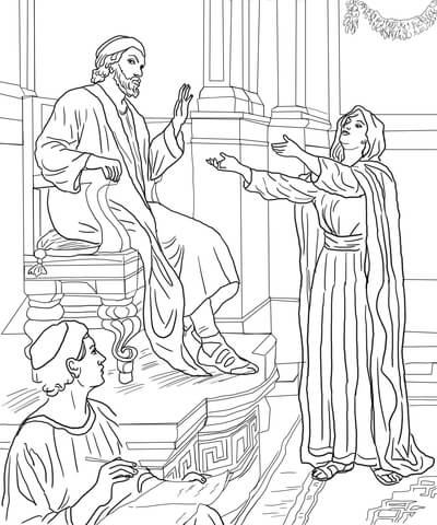 Parable of the Persistent Widow Coloring page