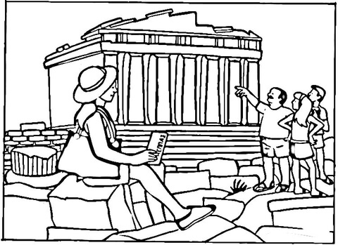 Parthenon  Coloring page