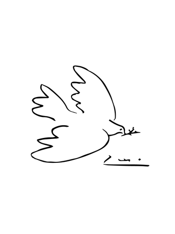 Peace Dove by Picasso Coloring page