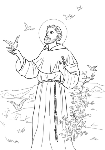 Peace Prayer of St. Francis Coloring page