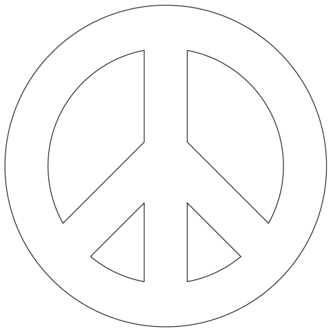 Peace Sign Coloring page