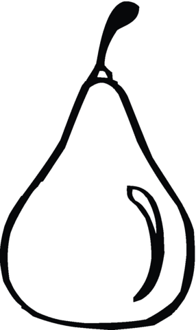 Pear 10 Coloring page