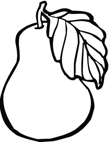 Pear 12 Coloring page