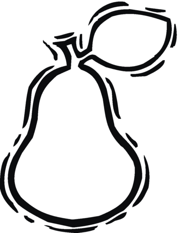 Pear 13 Coloring page