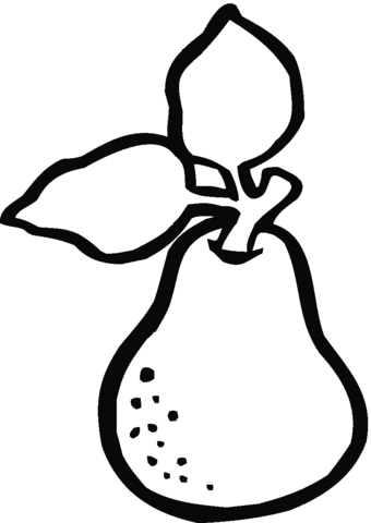 Pear 15 Coloring page