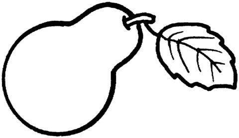 Pear 3 Coloring page