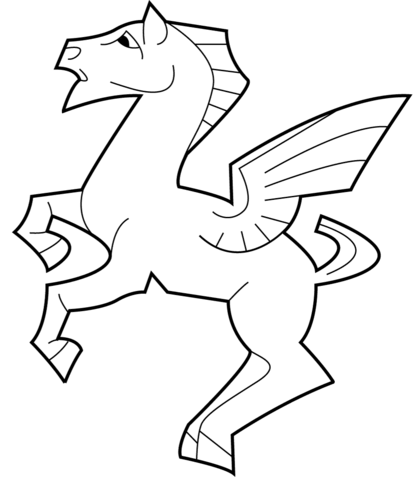 Pegasus by M.C. Escher Coloring page