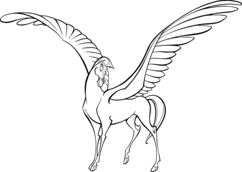 Pegasus from Disney Hercules Coloring page
