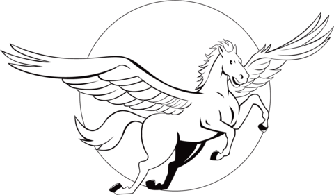 Flying Pegasus Coloring page