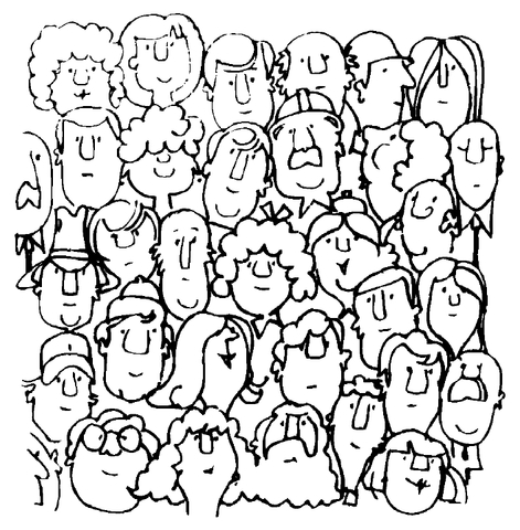 Faces Coloring page