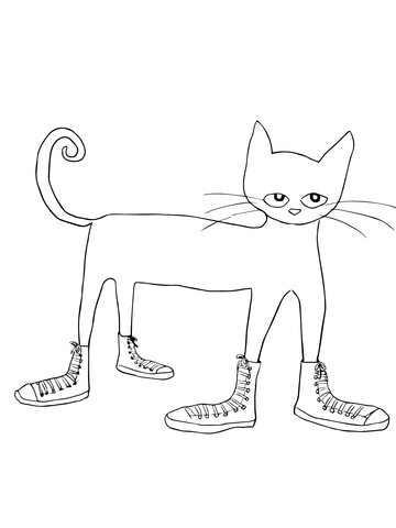Pete the Cat I Love my White Shoes Coloring page