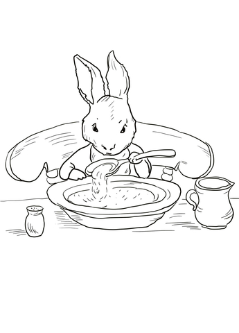 Peter Rabbit at Home Coloring page
