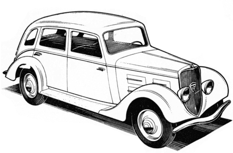 Peugeot 301D Coloring page