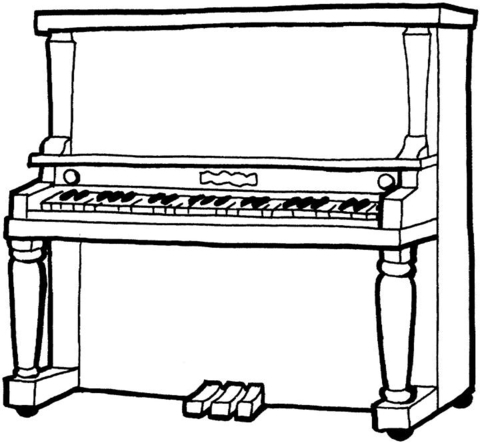 Piano  Coloring page