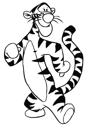 Picture Of Tigger  Coloring page