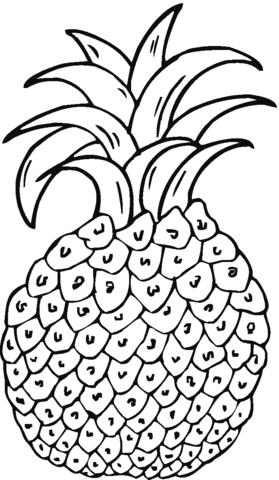 Pineapple 6 Coloring page