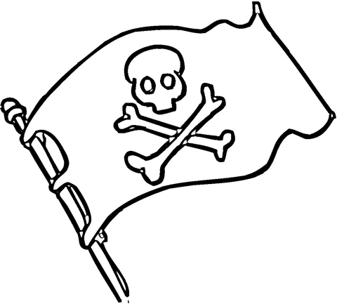 Pirate Flag  Coloring page