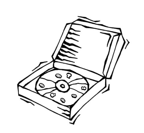 Pizza In The Box  Coloring page