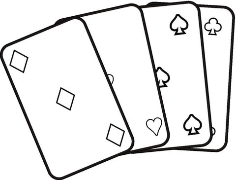 Playing Cards  Coloring page