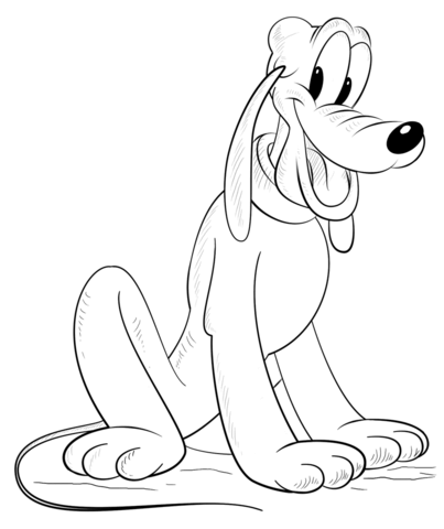 Pluto the Dog Coloring page
