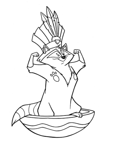 Pocahontas's Friend  Coloring page