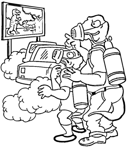 Pollution  Coloring page