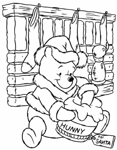 Pooh Takes Some Honey  Coloring page