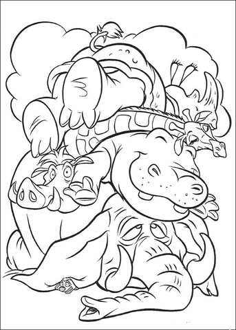 Poor Elephant  Coloring page