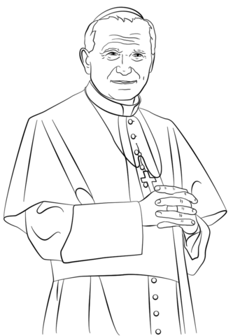 Pope John Paul II Coloring page