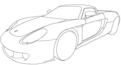 Porsche Carrera GT Coloring page
