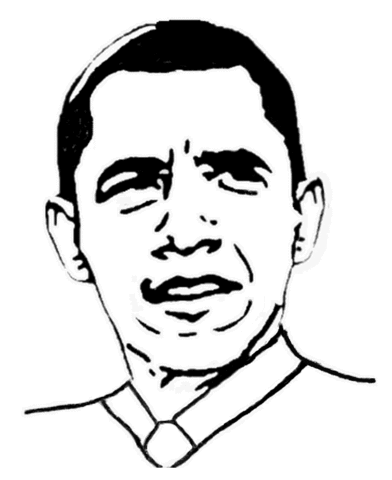 Barack Obama, the President Of the USA Coloring page