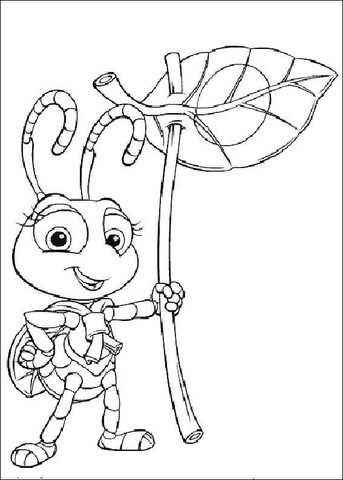 Dot with a leaf Coloring page