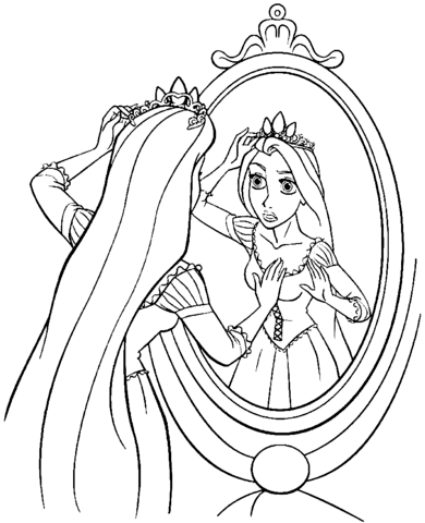 Princess Rapunzel Coloring page