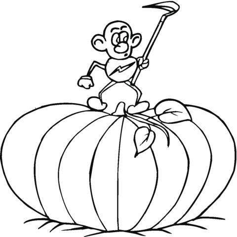 Pumpkin Dwarf Coloring page