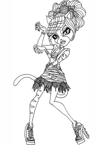 Purrsephone Zombie Shake Coloring page
