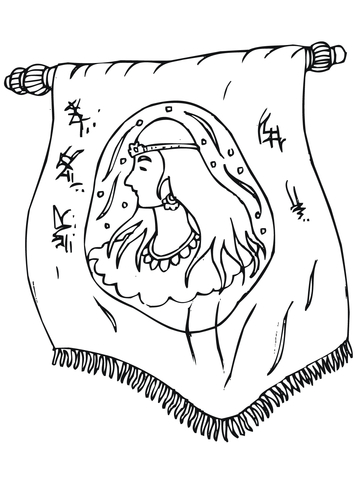 Queen Esther Scroll Coloring page
