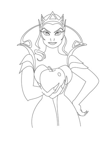Queen Narissa and her Apple Coloring page