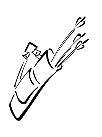 Quiver with Arrows Coloring page