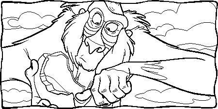 Rafiki And Coconut  Coloring page