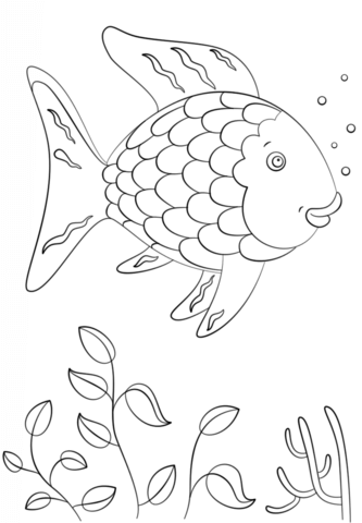 Rainbow Fish Coloring page