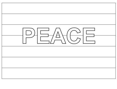 Rainbow Peace Flag Coloring page