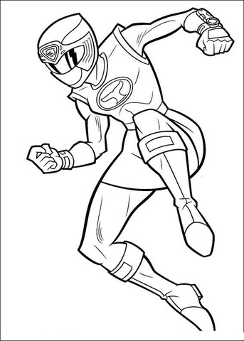 Ranger Pink Is Jumping  Coloring page