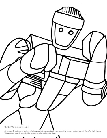 Real Steel Atom Fighting Coloring page