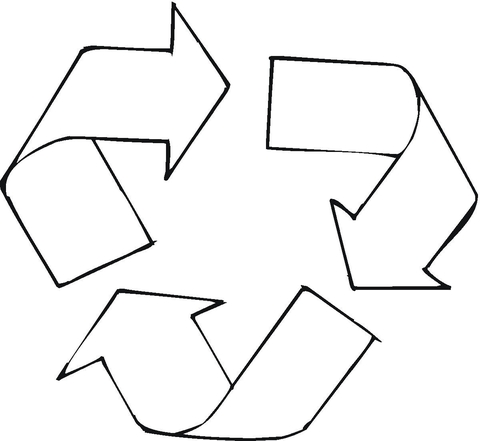 Recycle Symbol  Coloring page